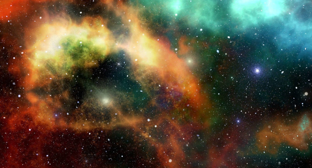 Universum Galaxie Kosmos bunte Farben